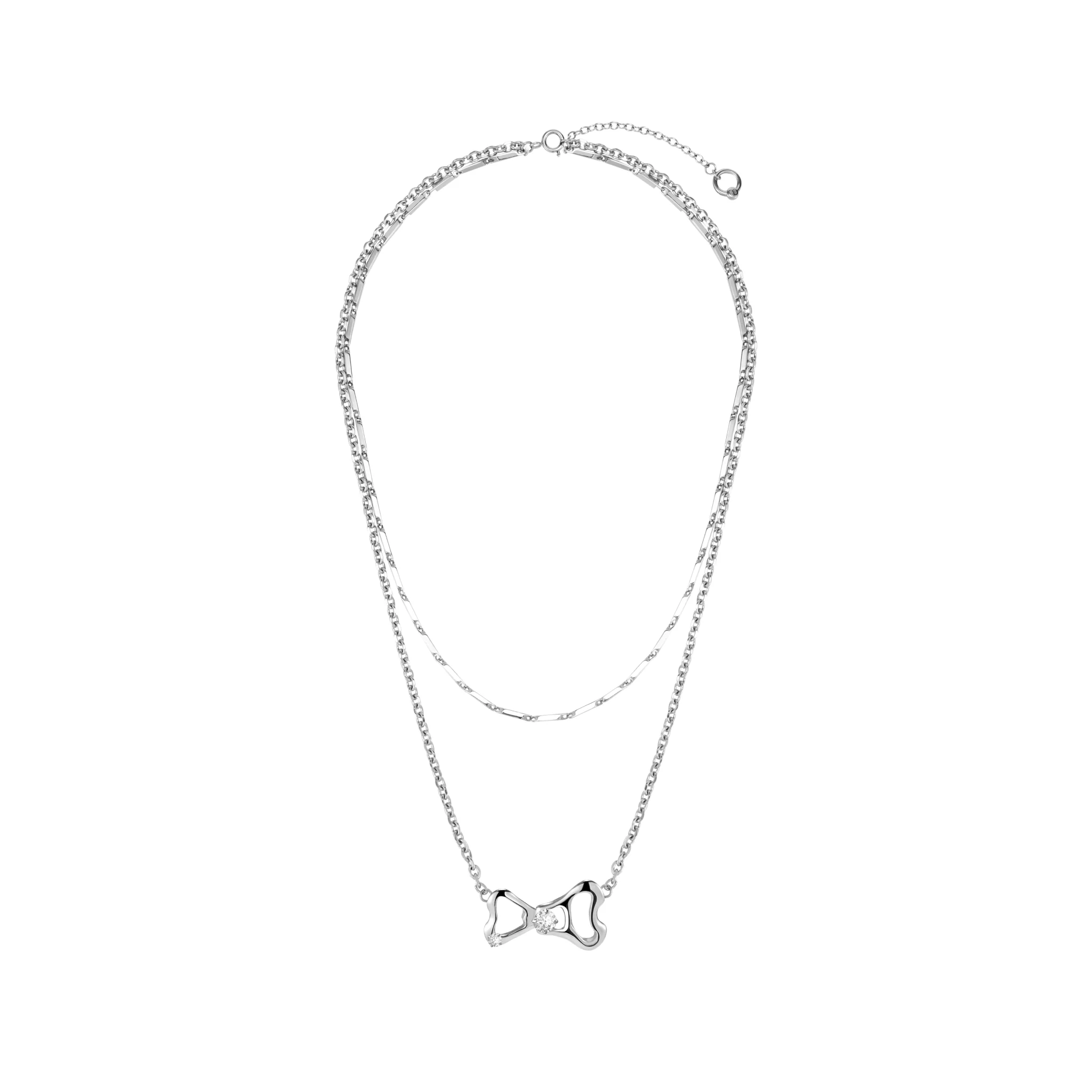 Pull Ring Double-Layer Necklace - Image 5