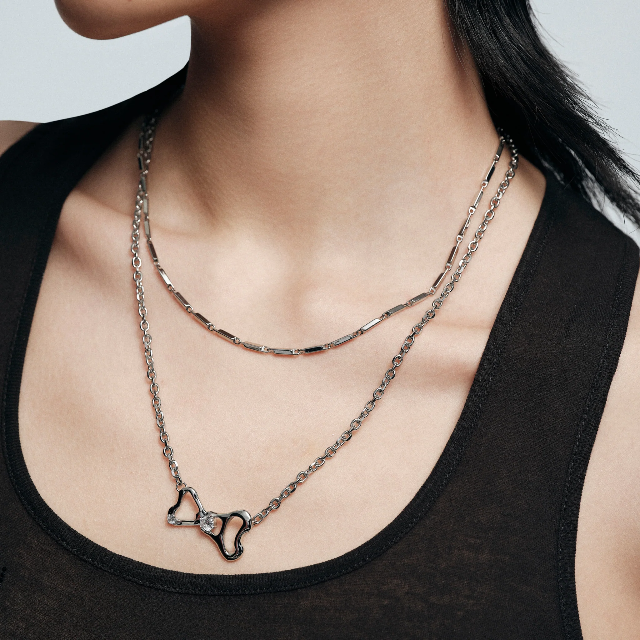 Pull Ring Double-Layer Necklace - Image 6