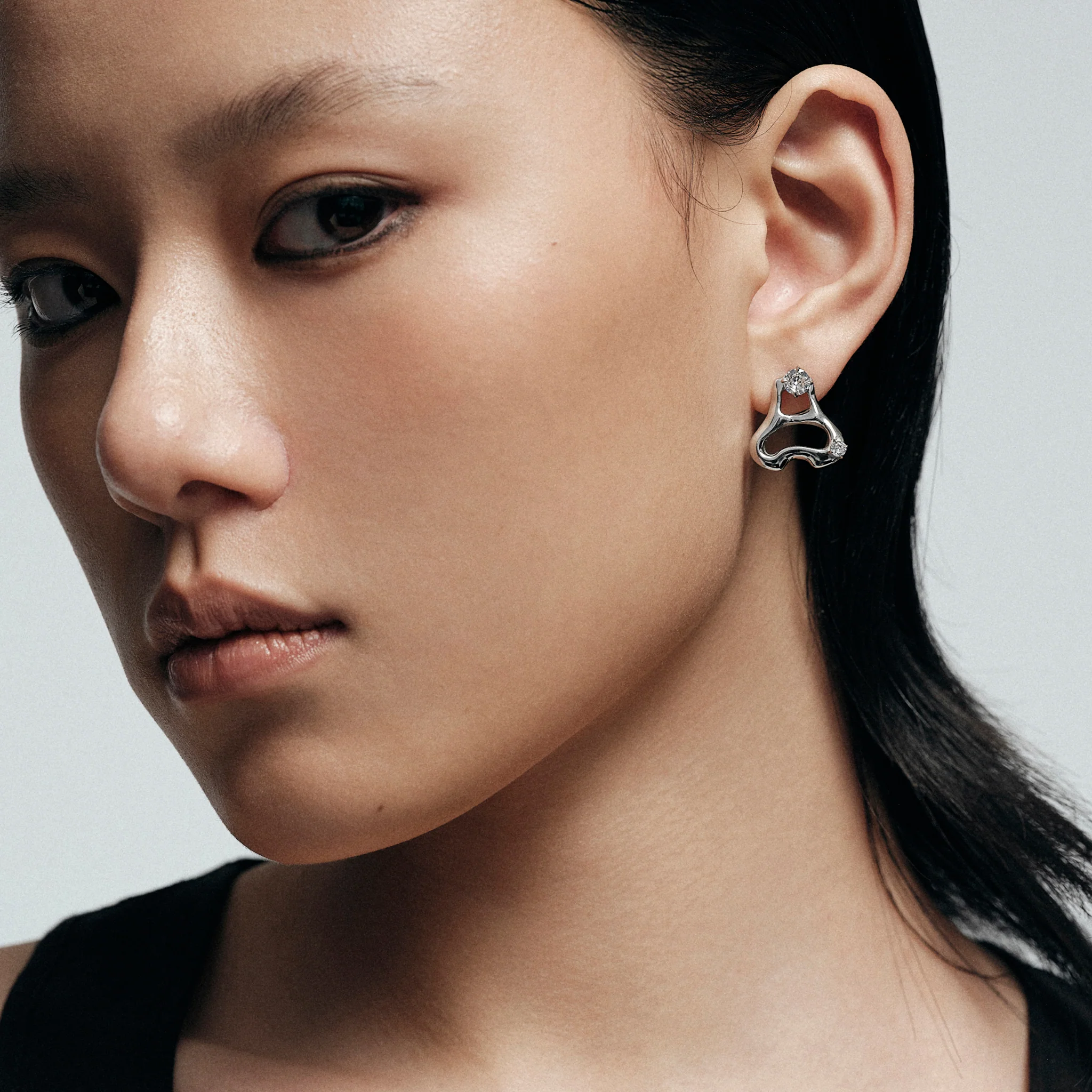 Pull Ring Stud Earrings - Image 3