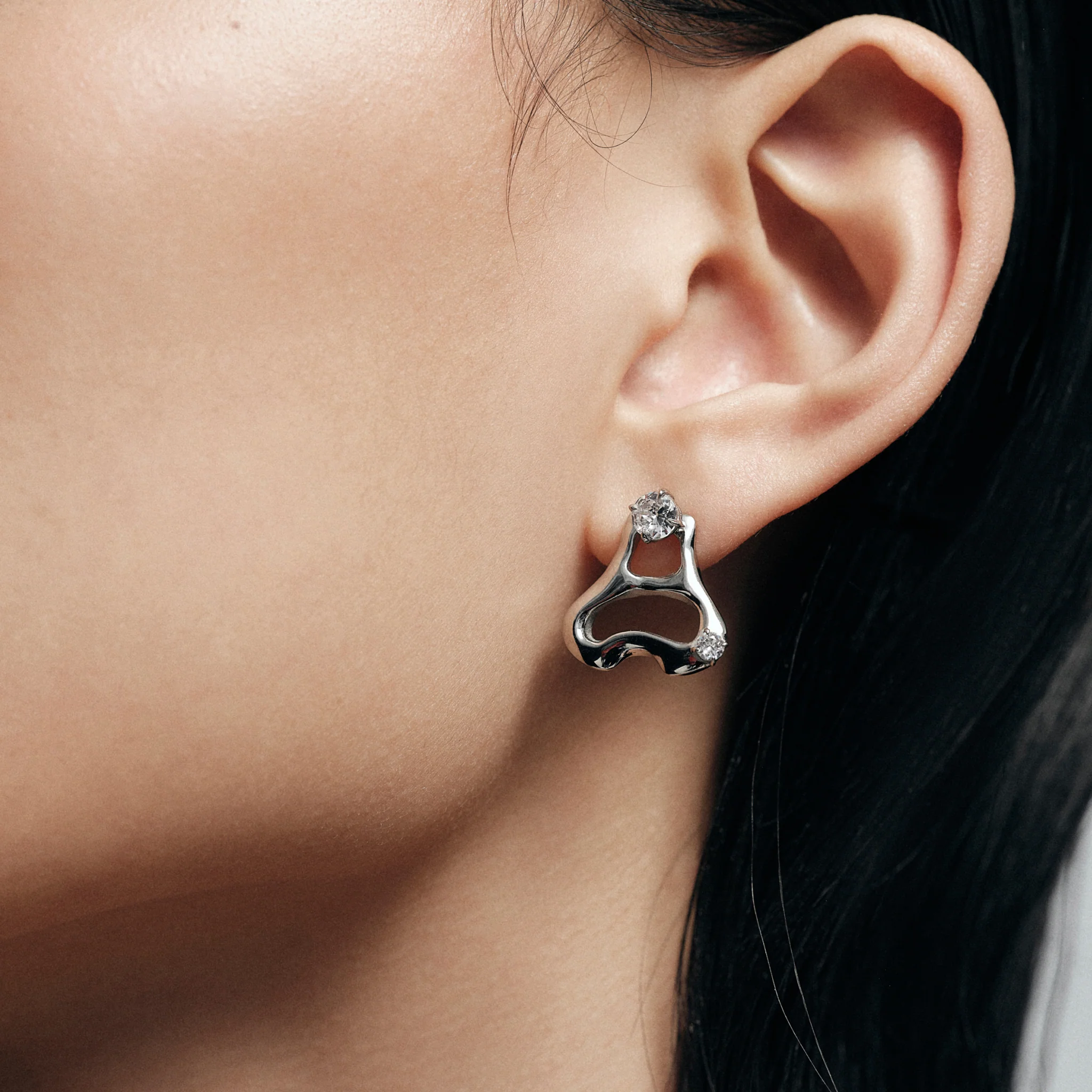 Pull Ring Stud Earrings - Image 6