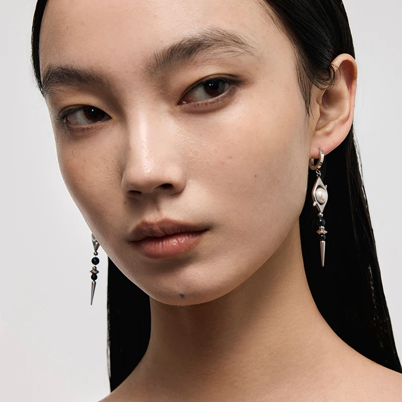 Punk Eye Beaded Earrings - Image 4