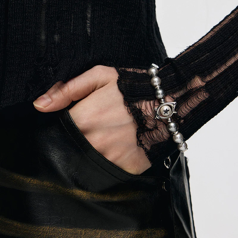 Punk Eye Gradient Pearl Bracelet - Image 5