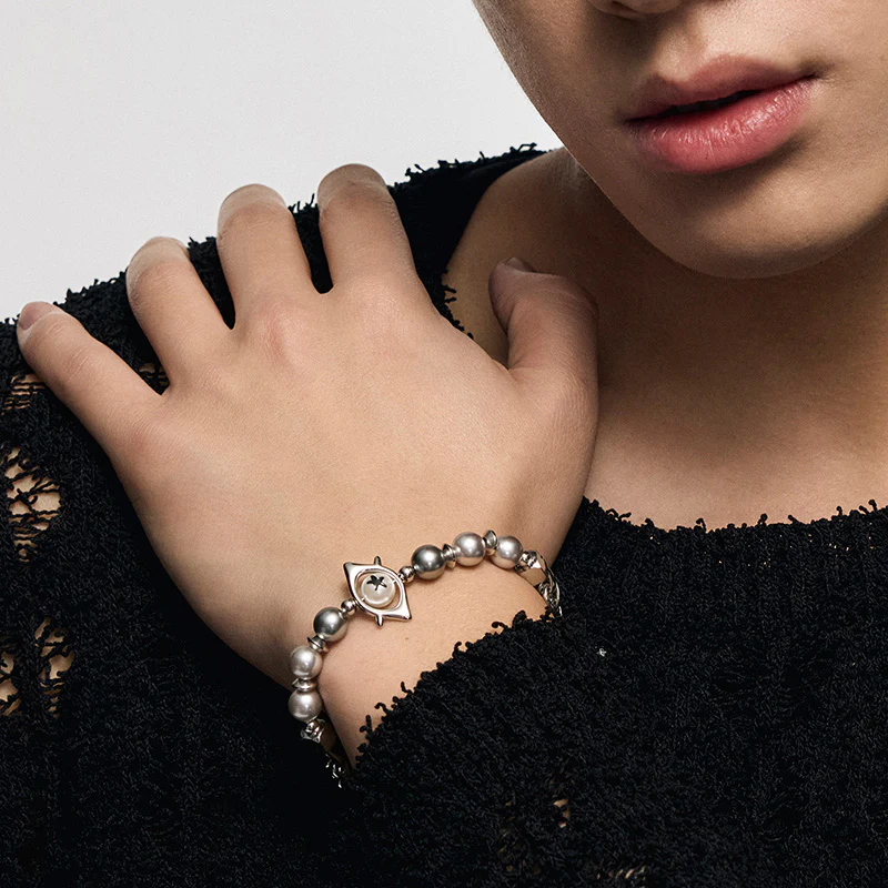Punk Eye Gradient Pearl Bracelet - Image 6