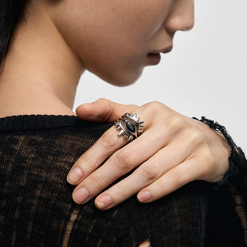 Punk Eye Stacking Ring Set - Image 3