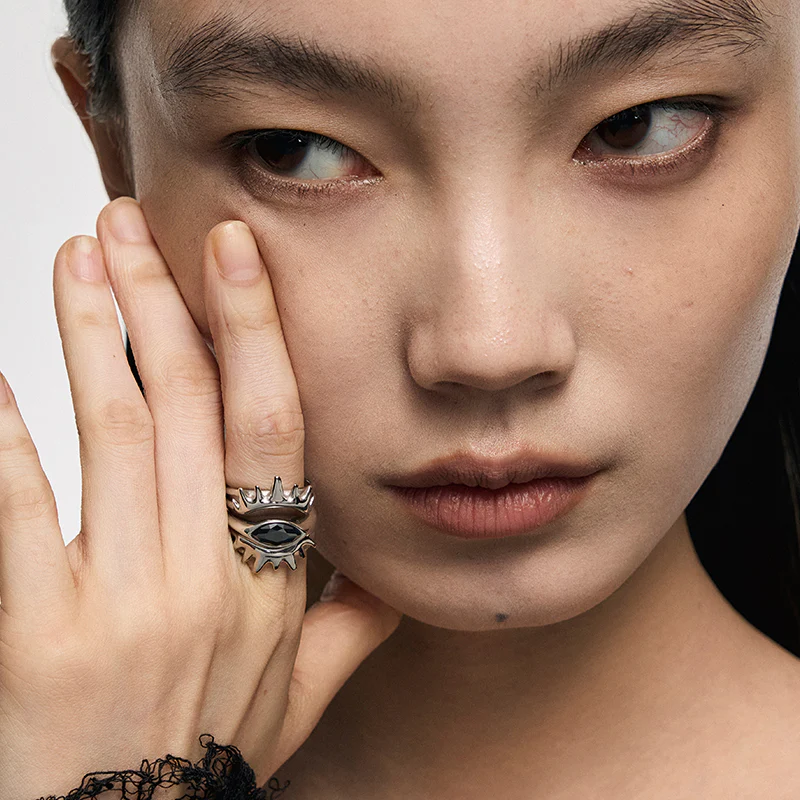 Punk Eye Stacking Ring Set - Image 4