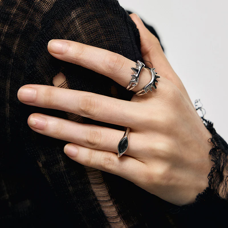 Punk Eye Stacking Ring Set - Image 5