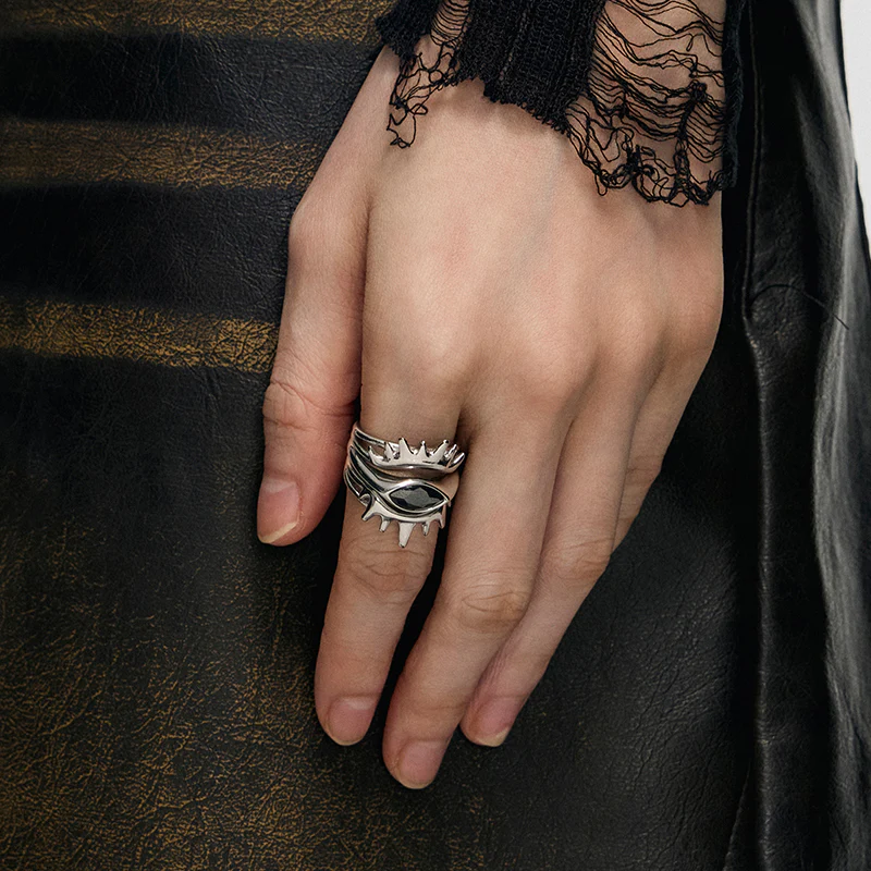 Punk Eye Stacking Ring Set - Image 6