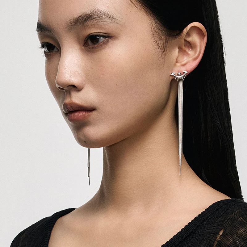 Punk Eye Tassel Earrings - Image 4