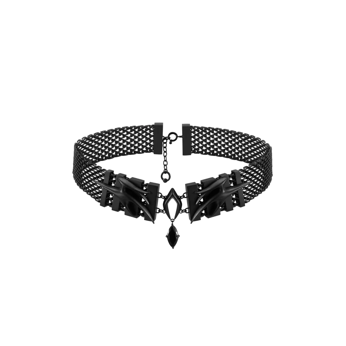 Punk Moth Pattern Wide Choker - Image 3