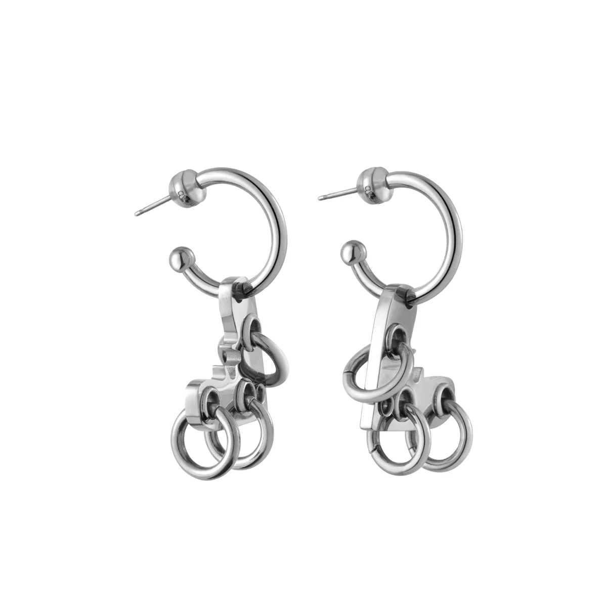 Punk Moth Pierced Pendant Earrings - Image 4