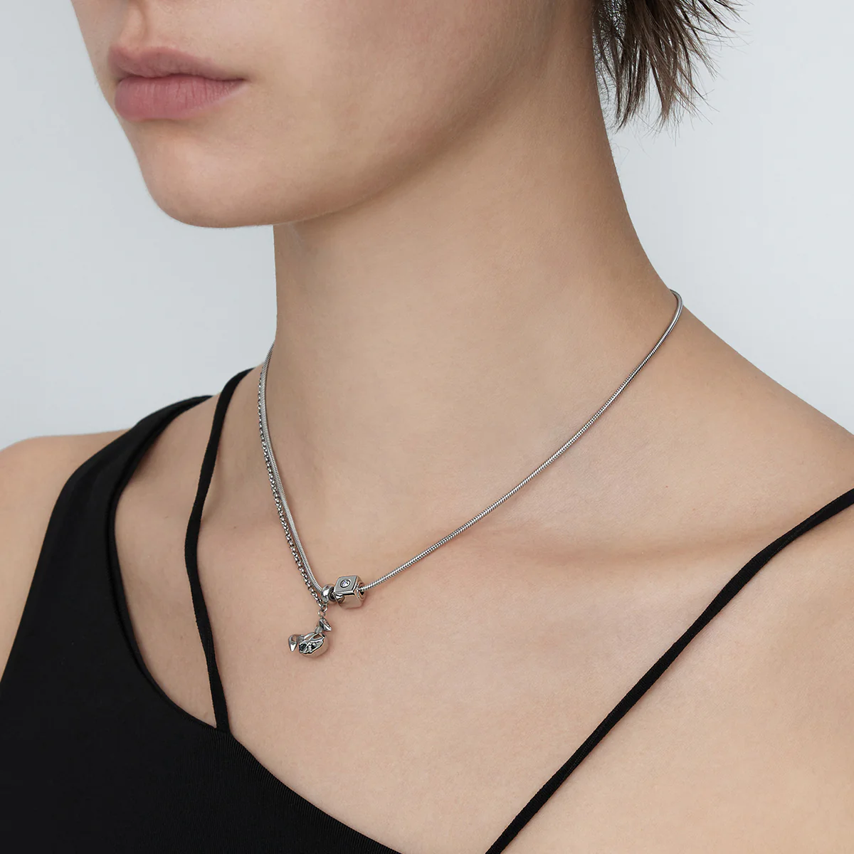 Rabbit Pendant Pull Adjustment Necklace - Image 6