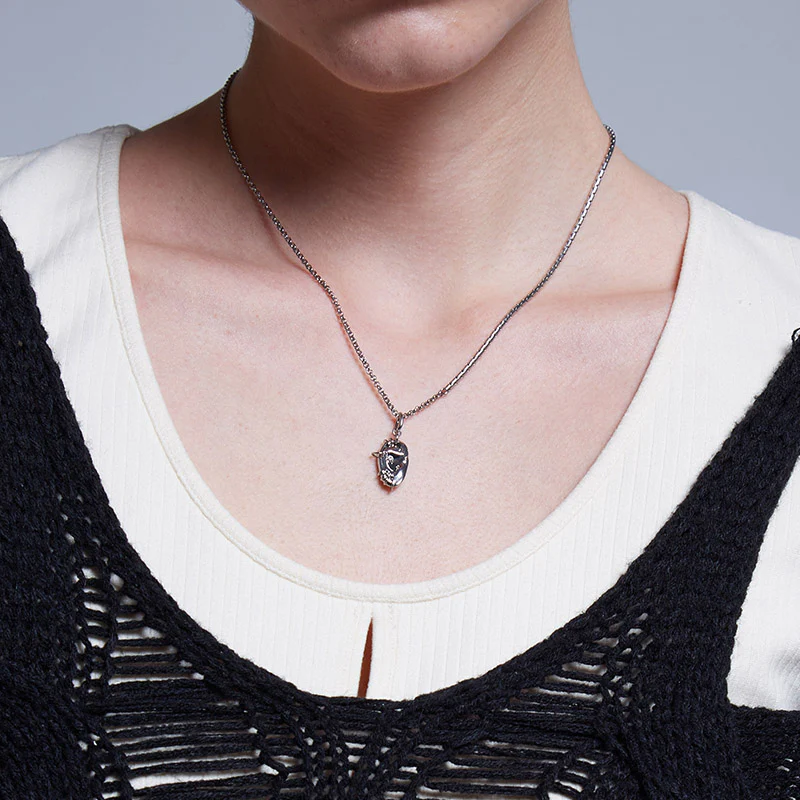 Rebellion Revolution Punk Style Pierced Ear Charm Necklace - Image 5