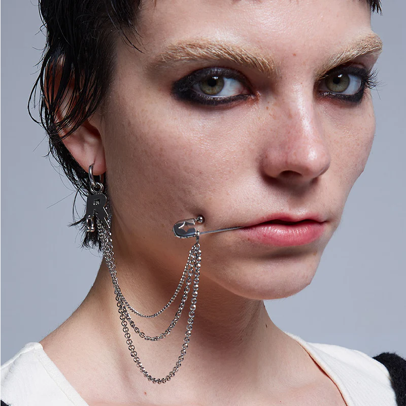 Rebellion Revolution Chained Lip Cuff/Earring Set - Image 4