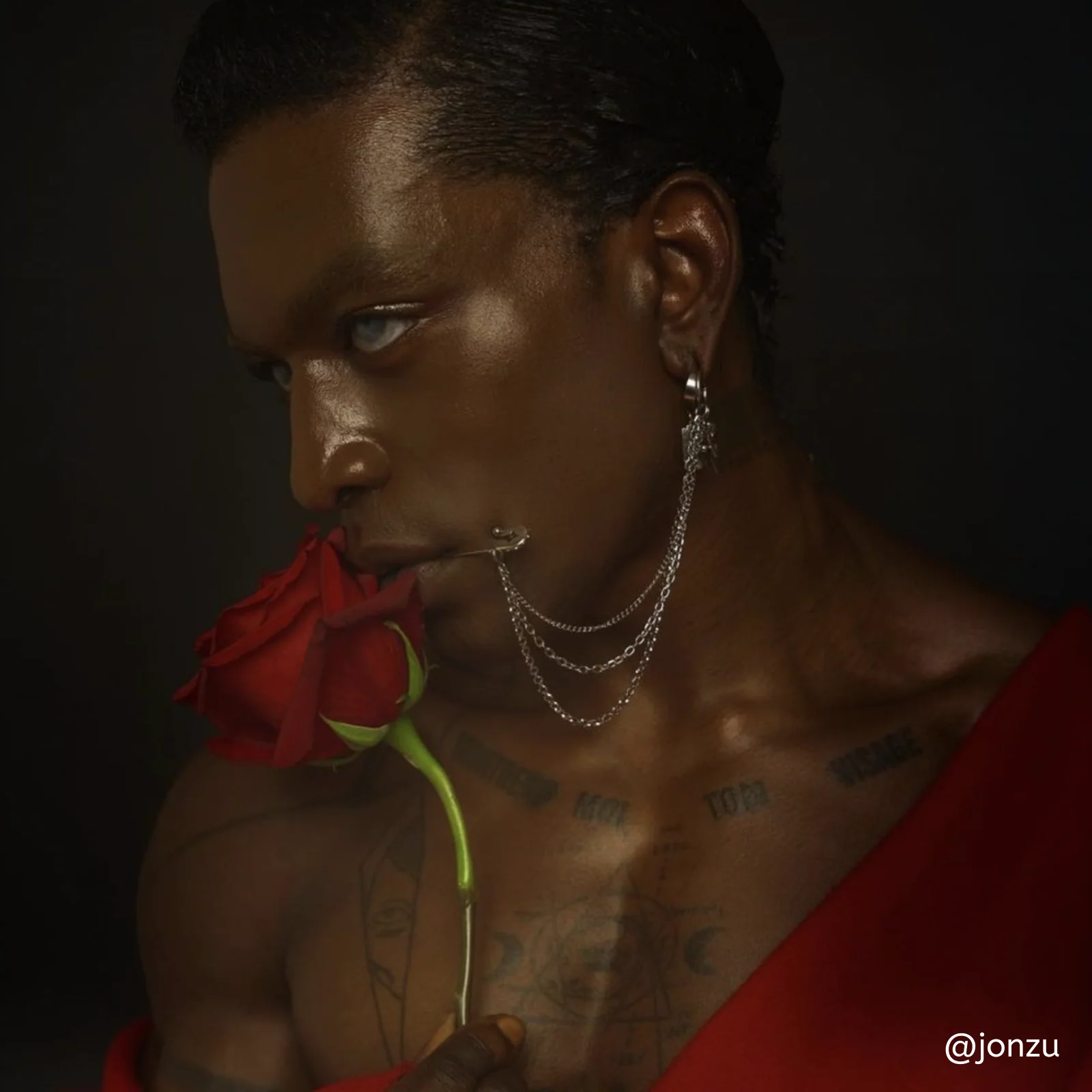 Rebellion Revolution Chained Lip Cuff/Earring Set - Image 5