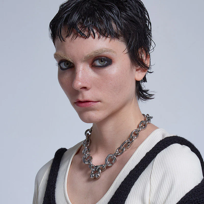 Rebellion Revolution Horseshoe Ring Charm Choker Necklace - Image 4