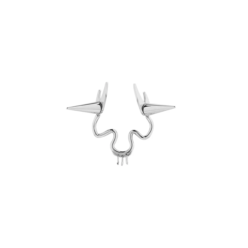 Rebellion Revolution Punk Rivet Nose Ring Cuff - Image 3