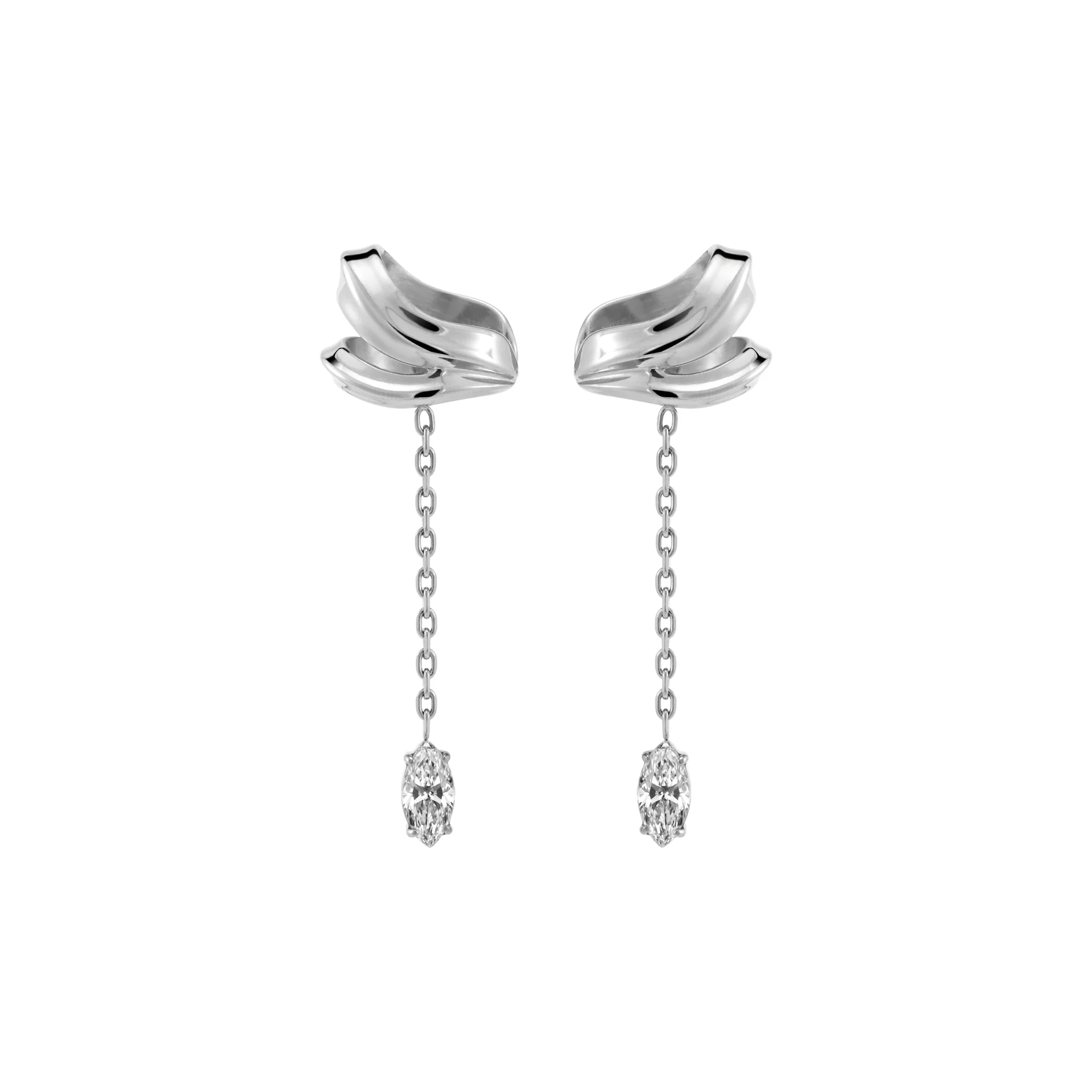 Ribbon Pendant Double-Layer Ear Cuff - Image 5