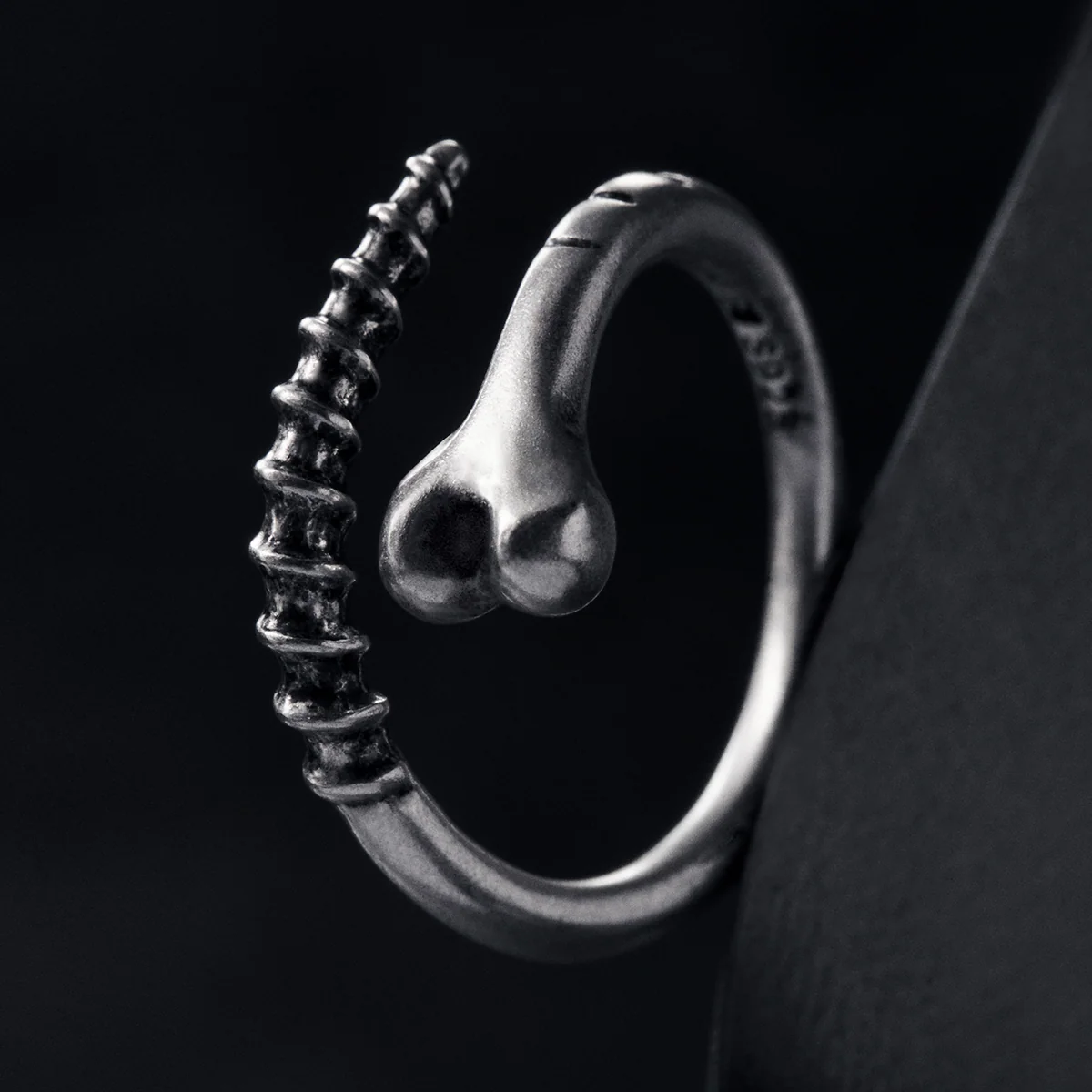S925 Bone Spike Pinky Ring - Image 4