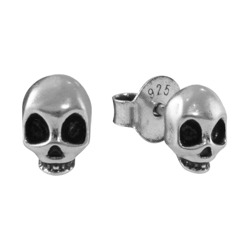 S925 Mini Skull Stud Earrings - Image 5