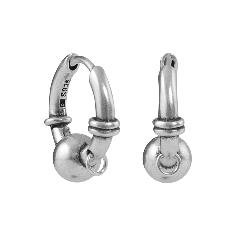 S925 Piercing Ball Earrings - Image 5