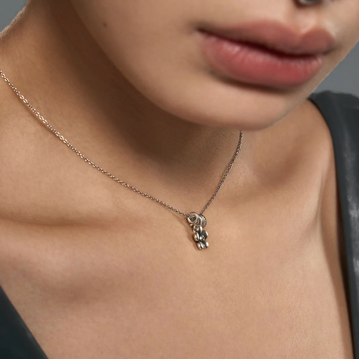S925 Punk Floral Necklace - Image 4
