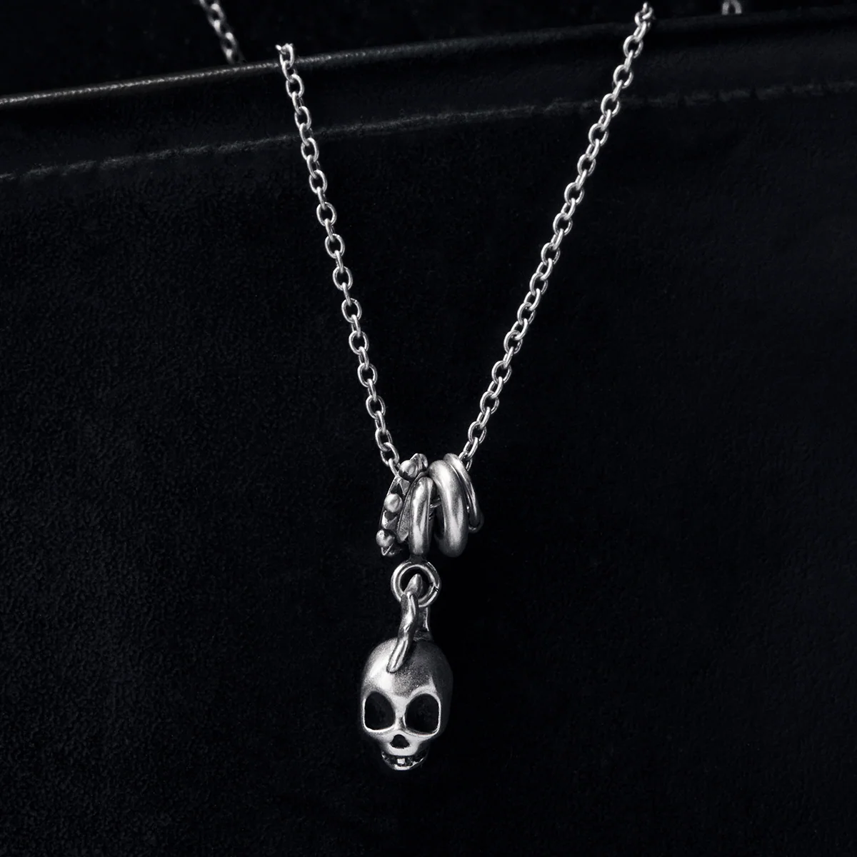 S925 Punk Skull Necklace - Image 7