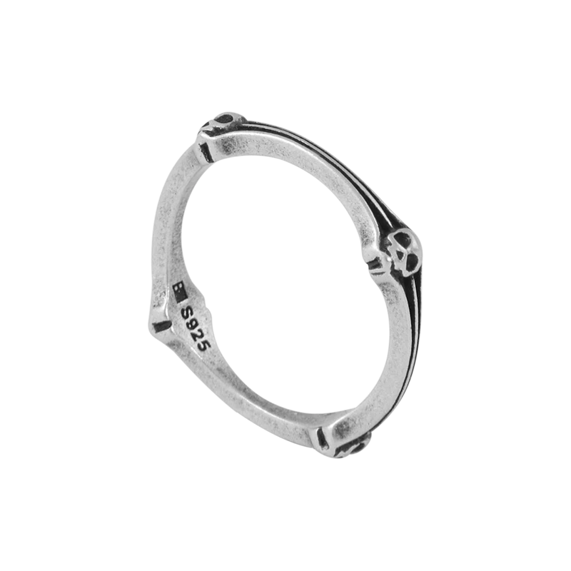 S925 Skull Pinky Ring - Image 6