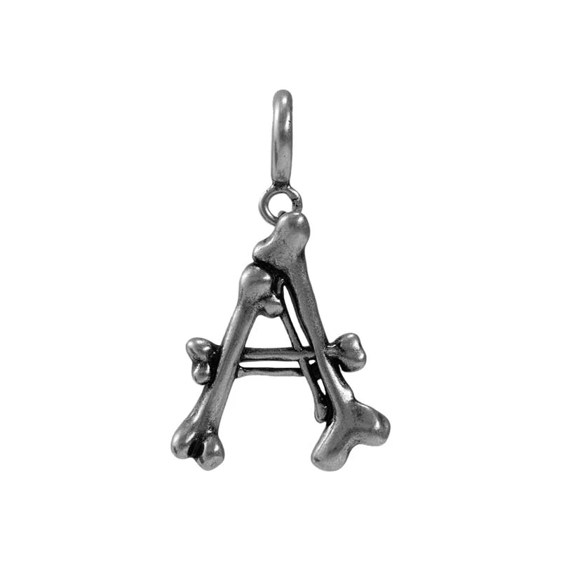 S925 Sterling Silver Bone Letter Pendant - Image 11