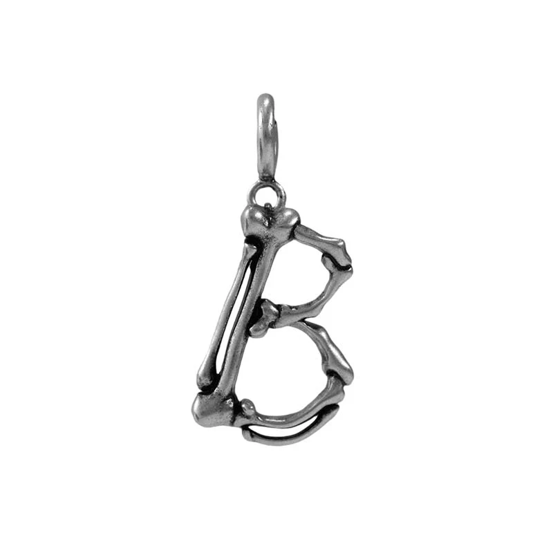 S925 Sterling Silver Bone Letter Pendant - Image 12