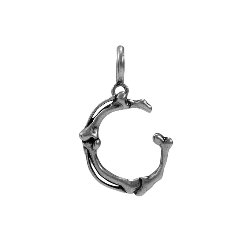S925 Sterling Silver Bone Letter Pendant - Image 13