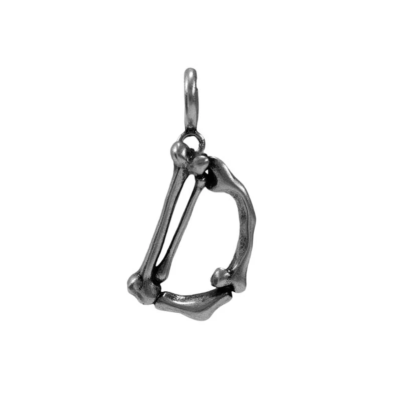 S925 Sterling Silver Bone Letter Pendant - Image 14