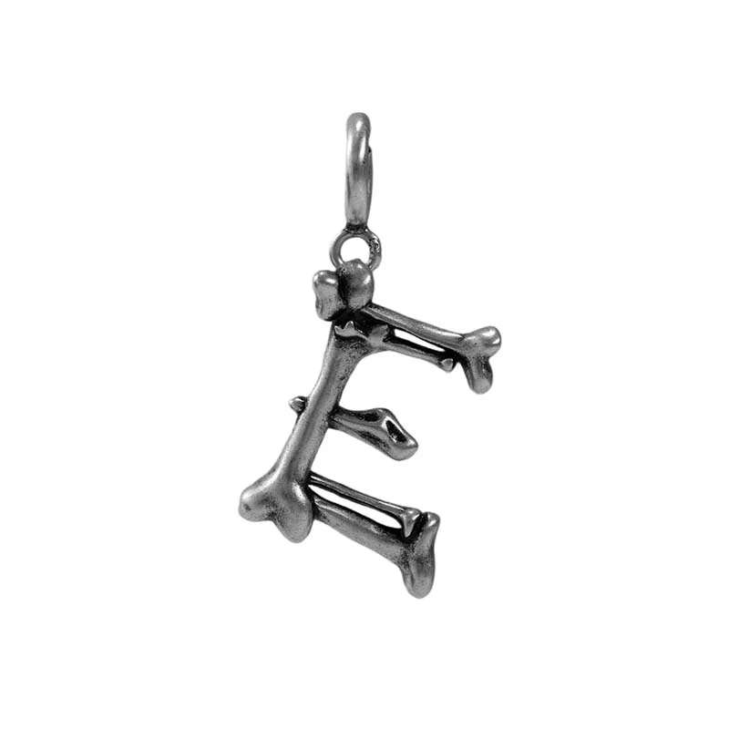 S925 Sterling Silver Bone Letter Pendant - Image 15