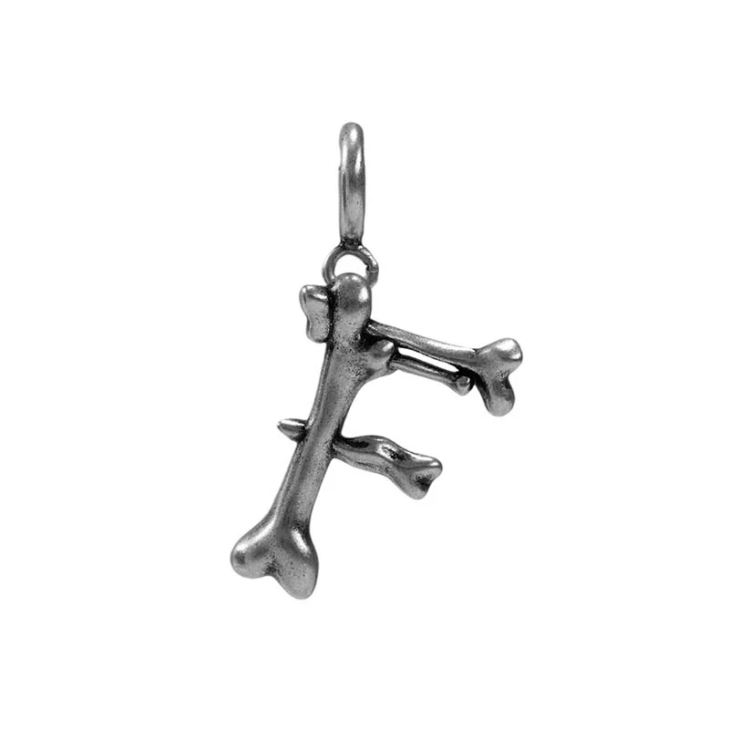 S925 Sterling Silver Bone Letter Pendant - Image 16