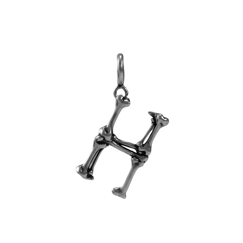 S925 Sterling Silver Bone Letter Pendant - Image 18