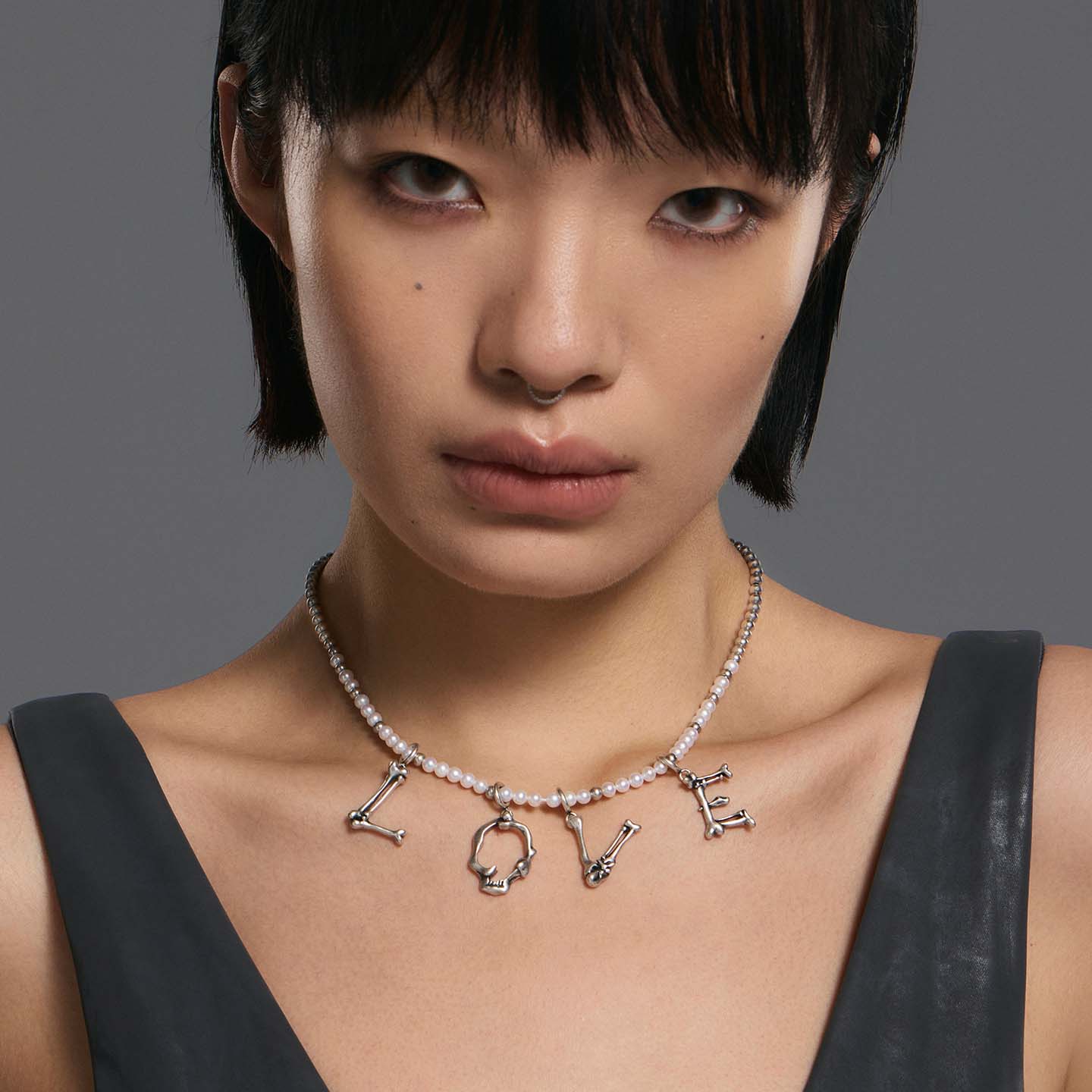 S925 Sterling Silver Bone Letter Pendant - Image 2