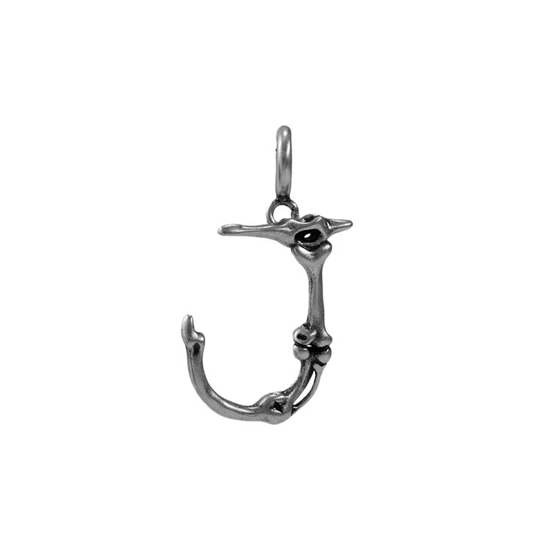 S925 Sterling Silver Bone Letter Pendant - Image 20