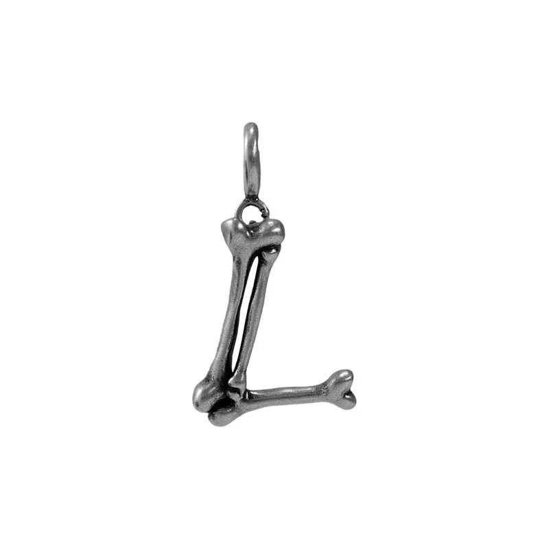 S925 Sterling Silver Bone Letter Pendant - Image 22