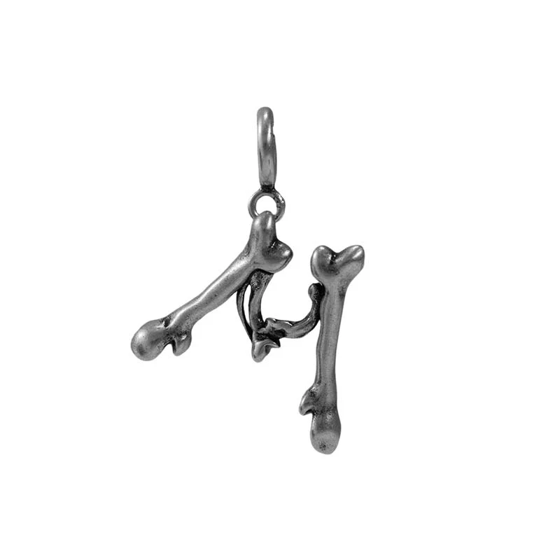 S925 Sterling Silver Bone Letter Pendant - Image 23