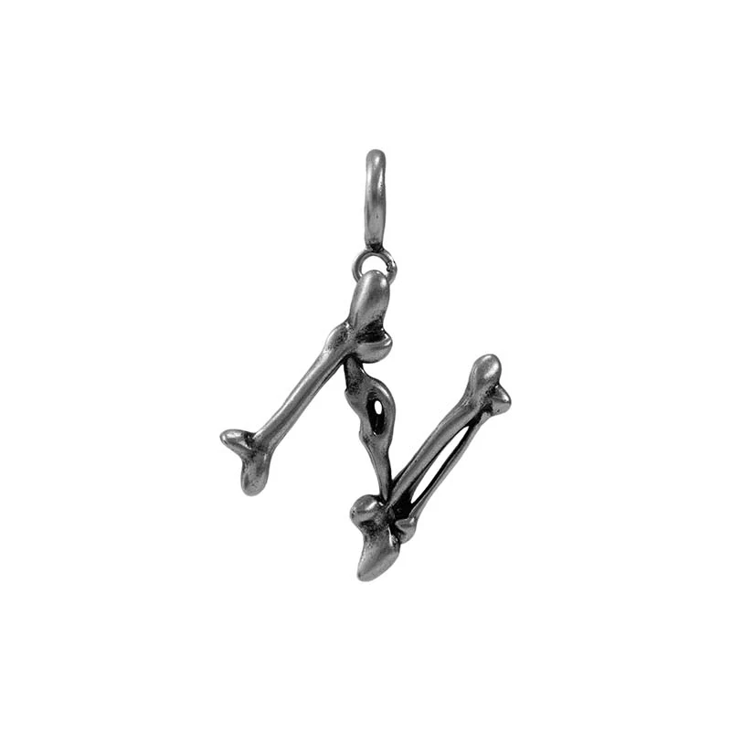 S925 Sterling Silver Bone Letter Pendant - Image 24