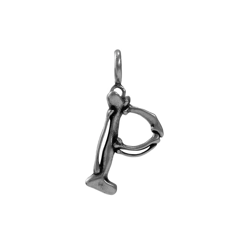 S925 Sterling Silver Bone Letter Pendant - Image 26