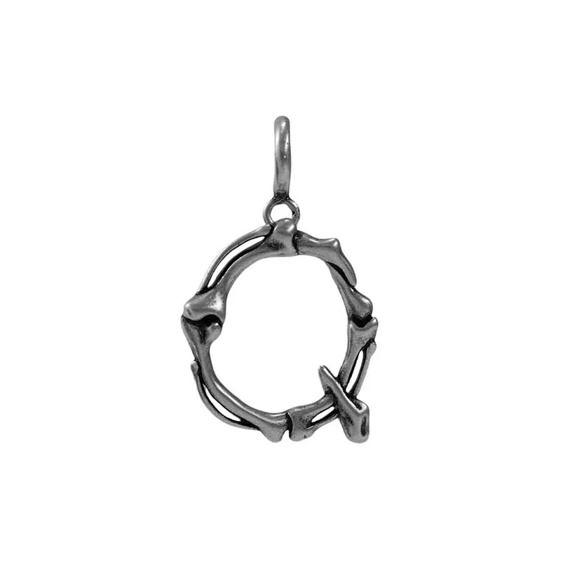 S925 Sterling Silver Bone Letter Pendant - Image 27