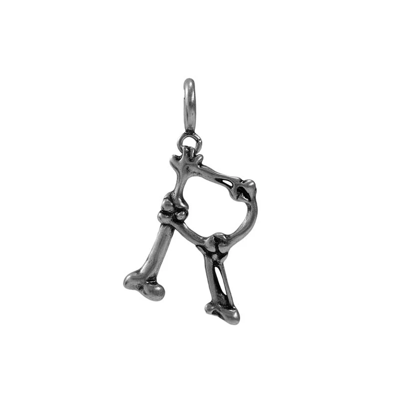 S925 Sterling Silver Bone Letter Pendant - Image 28