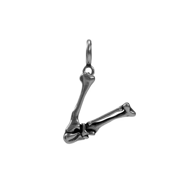 S925 Sterling Silver Bone Letter Pendant - Image 32