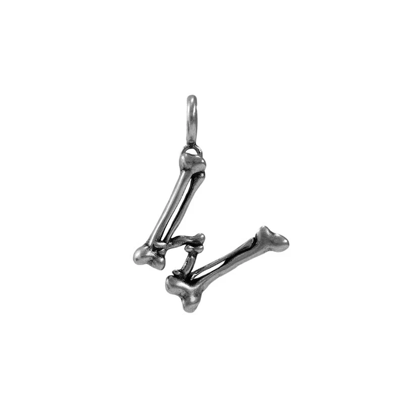 S925 Sterling Silver Bone Letter Pendant - Image 33