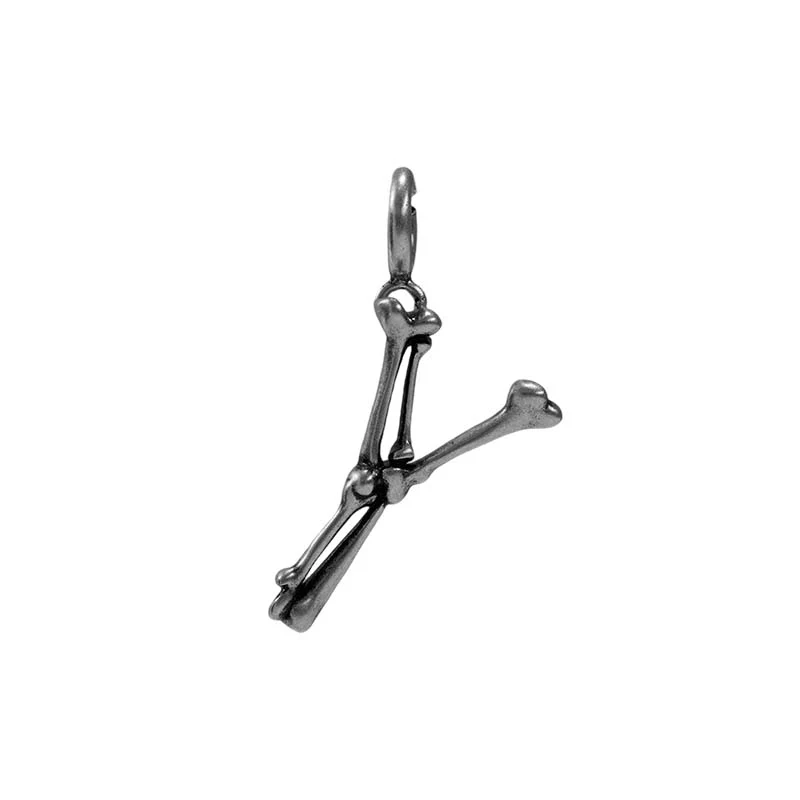 S925 Sterling Silver Bone Letter Pendant - Image 35