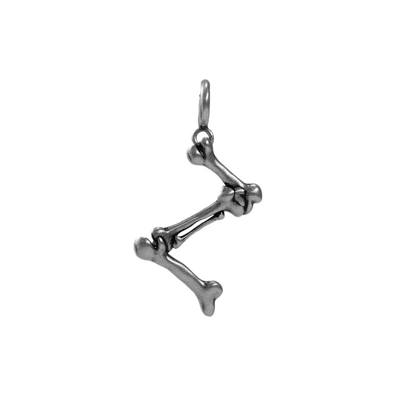 S925 Sterling Silver Bone Letter Pendant - Image 36