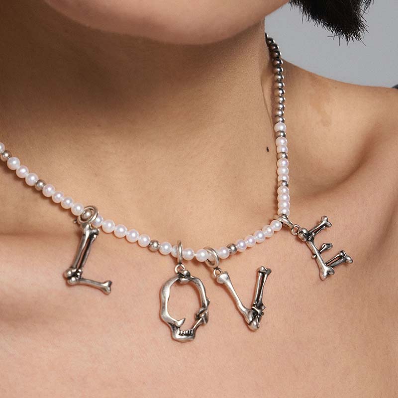 S925 Sterling Silver Bone Letter Pendant - Image 5