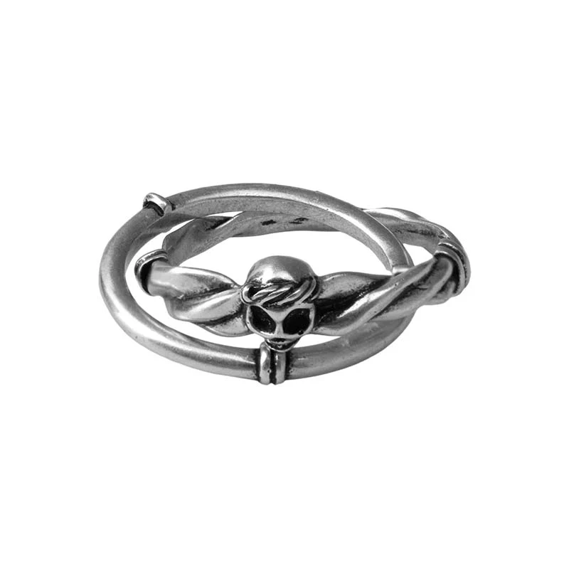 S925 Sterling Silver Double-Layer Skull Ring - Image 2