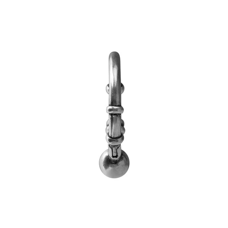 S925 Sterling Silver Piercing Ball Large Hoop Earring (Single) - Image 2