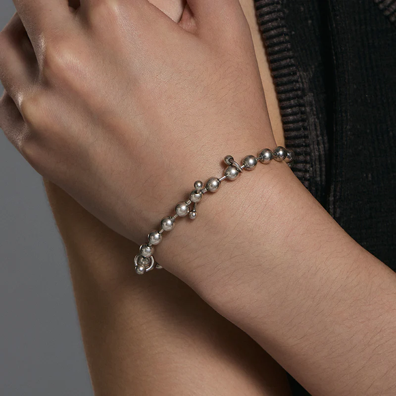 S925 Sterling Silver Piercing Bead Bracelet - Image 3